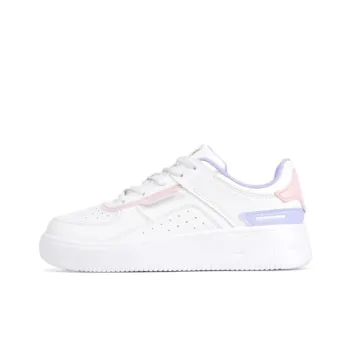 QIAODAN Macaron Slip Resistant Low Top Skateboard Shoes Women's White Purple