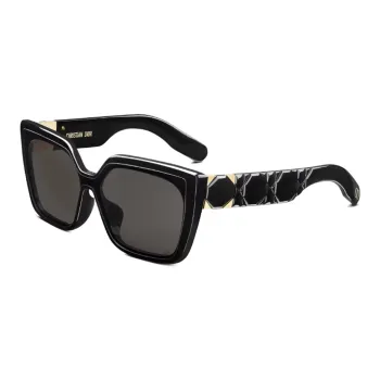 DIOR Acetate Square Sunglasses Unisex Black