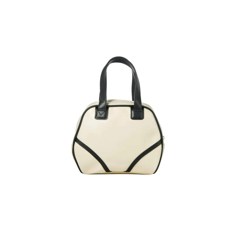 Emis PVC Tote Bag Shopping Bag Handbag Mini Unisex Ivory-2