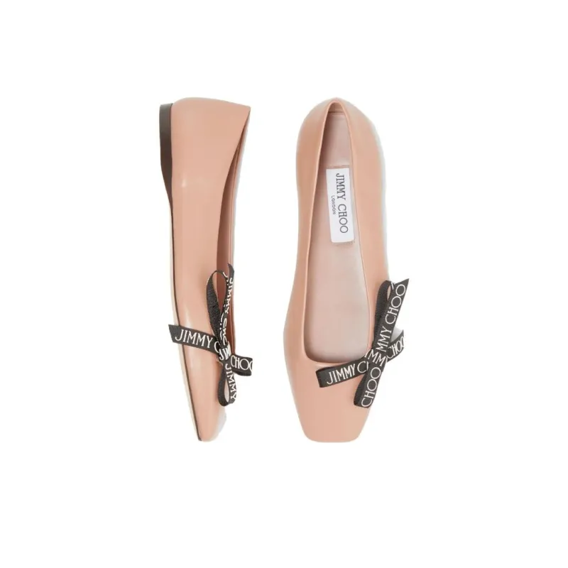 Jimmy Choo Veda Logo-bow Ballerina Shoes-4