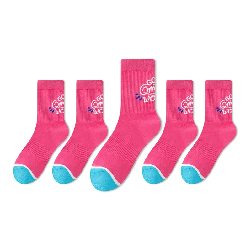 SALOATO Knee High Socks Unisex 5 Pack-28