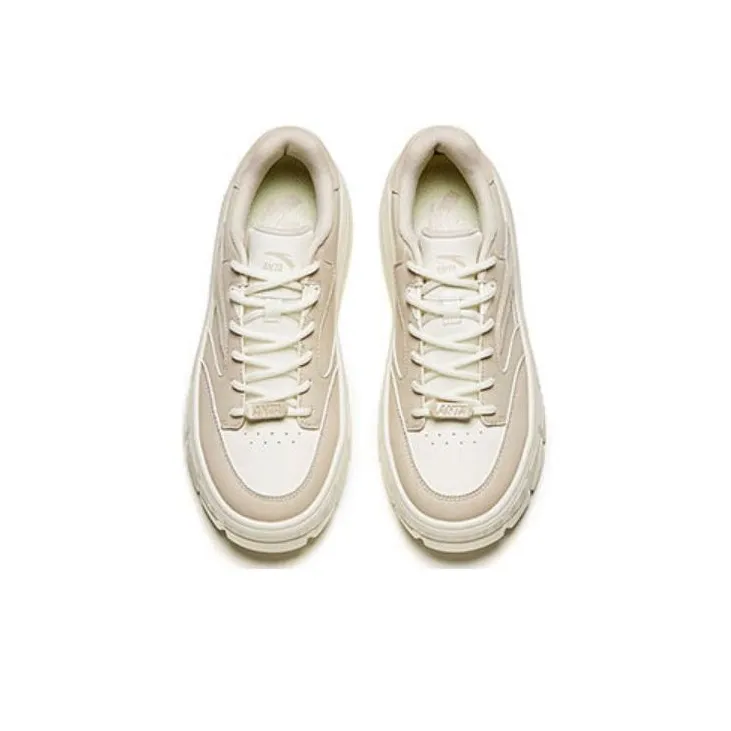 Anta Cushioning Anti Slip And Wear Resistant Low Top Casual Shoes Women's White-2
