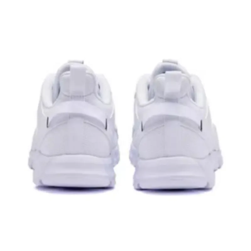 361° Cushioning Wear Resistant Low Top Running Shoes Men's White Obsidian Black-3