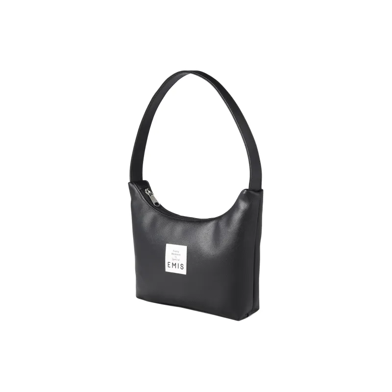 Emis PVC Handbag, Shoulder Bag Regular Unisex Black-1