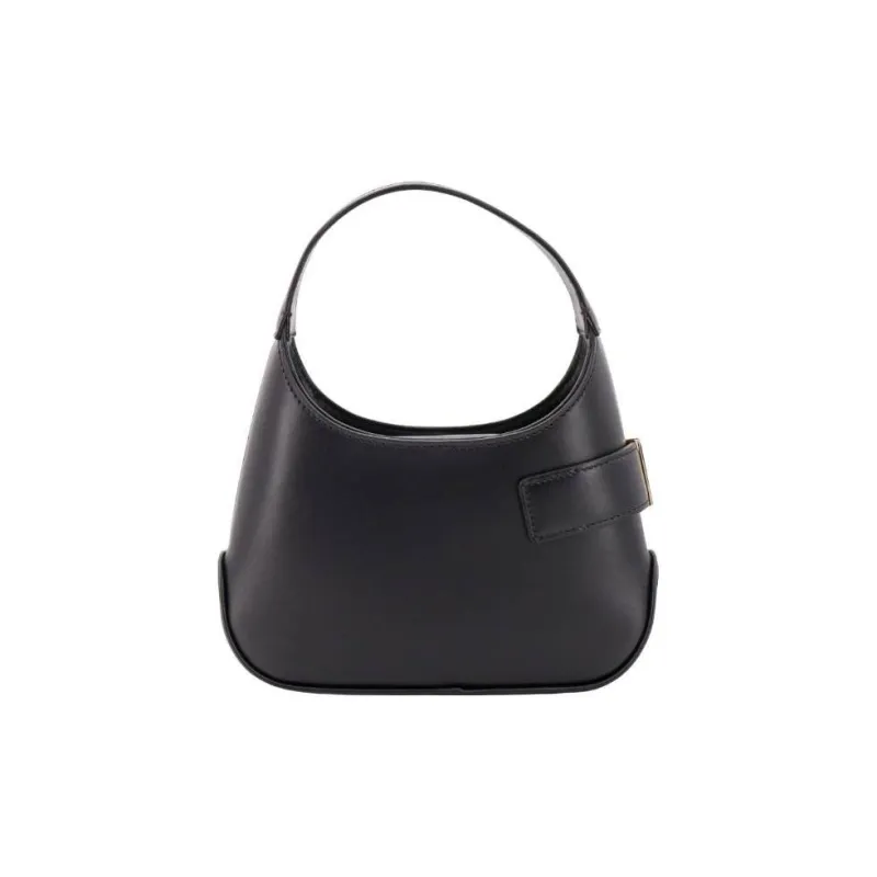 FERRAGAMO Laminated Calfskin Crossbody Bag, Shoulder Bag Mini Women's Black-2
