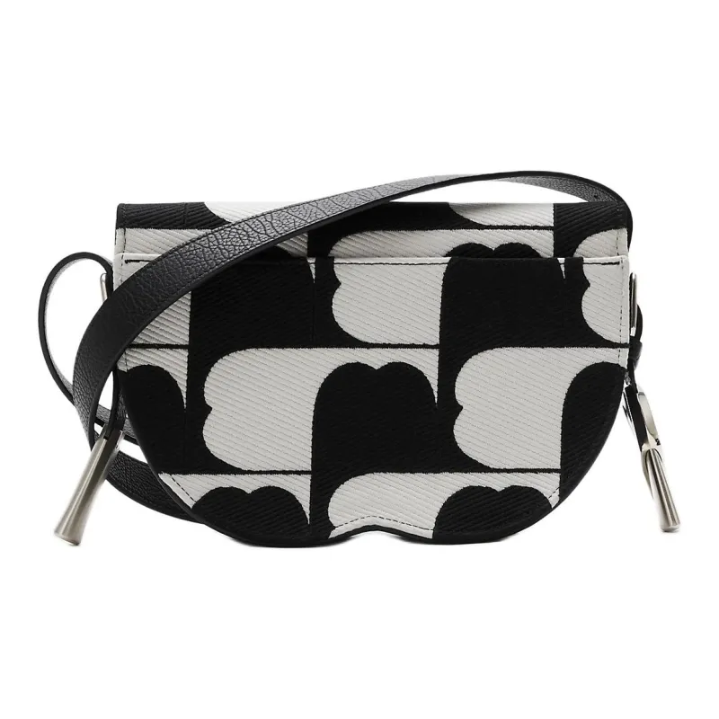Burberry Cotton And Polyester Blend Shoulder Bag Crossbody Bag Women's Black & White-2