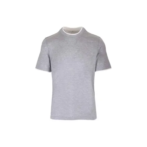 Brunello Cucinelli T-Shirts Men Gray