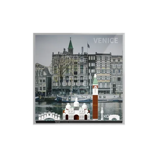 KGBOX Building Block City Skyline Acrylic One Piece Storage Picture Frame Transparent Display Case Model Accessories-0