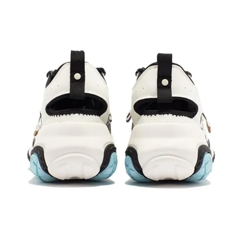 361° Cushioning Wear Resistant Low Top Casual Shoes Men's Feather White/Obsidian Black-4