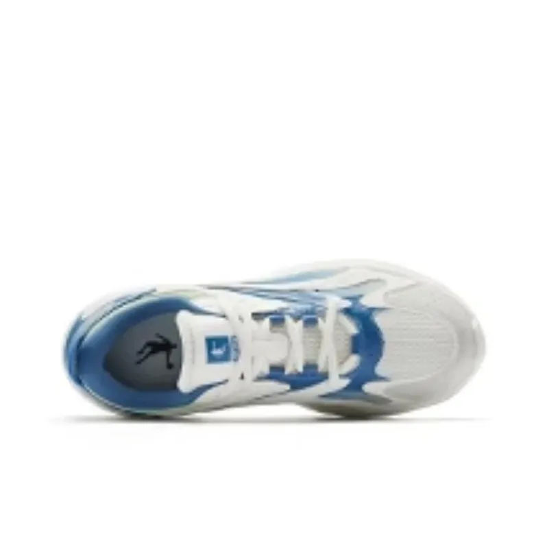 QIAODAN Cushioning Wear-Resistant Low-Top Chunky Sneakers Men's Ivory With Shadow Blue-3