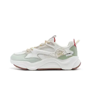 XTEP Casual Shoes Women's Low Top Sail White/Cream Green/Mountain Green