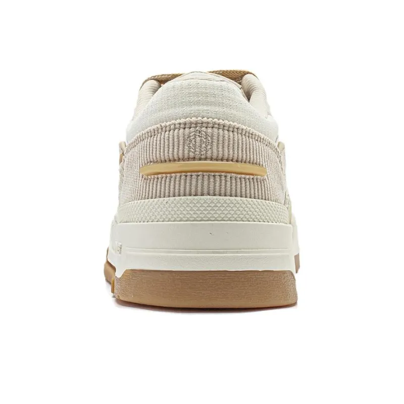 LiNing 001 BTC Slip Resistant Cushioning Abrasion Resistant Support Low Top Skateboard Shoes Women's Dusty Khaki-5