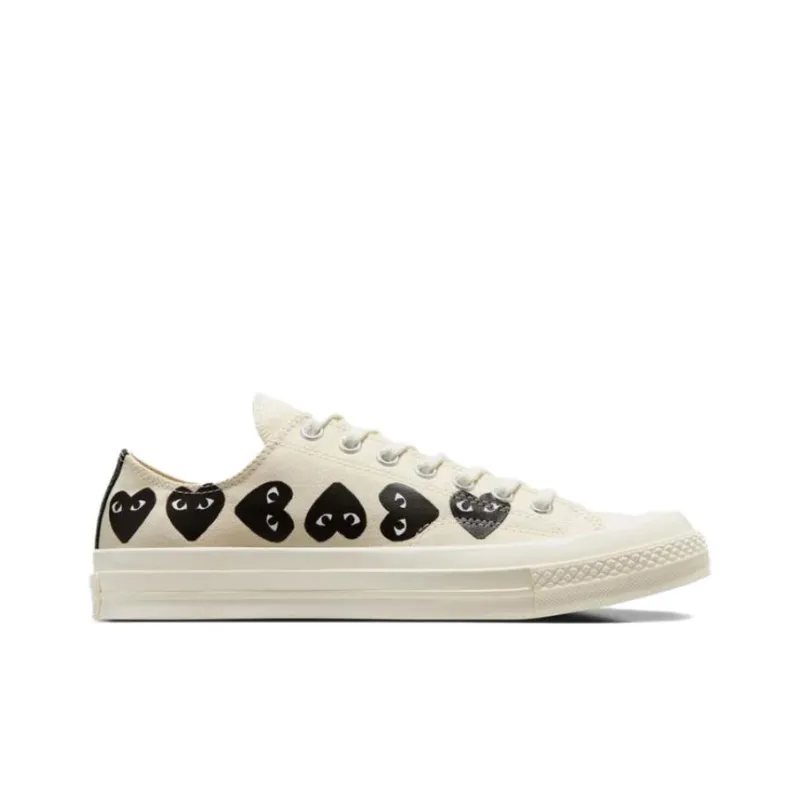 Chuck 70 Comme Des Garçons Play X Converse Low 'Multi Heart Milk Black'-1