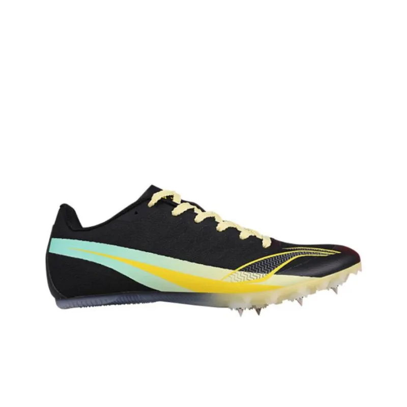 LiNing Cushioning Wear Resistant Low Top Running Shoes Unisex Black Yellow-1