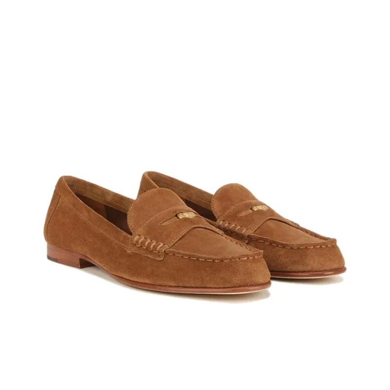 VERONICA BEARD Penny Loafers Women's Hazelnut Wood-2