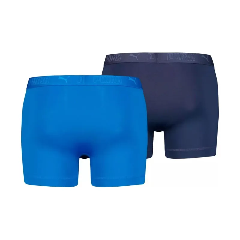 PUMA SPORT MICROFIBER BOXER 2P Underpants Men's 2 Pack Blue+Navy-1