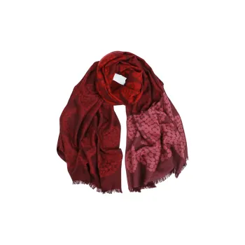 MARJAKURKI Red Scarf Atmosphere Warm Surprise Greeting Card Elegance Unisex