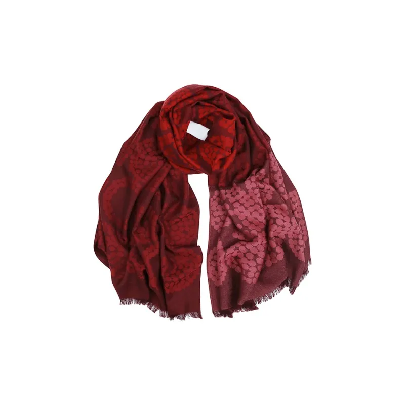 MARJAKURKI Red Scarf Atmosphere Warm Surprise Greeting Card Elegance Unisex-0