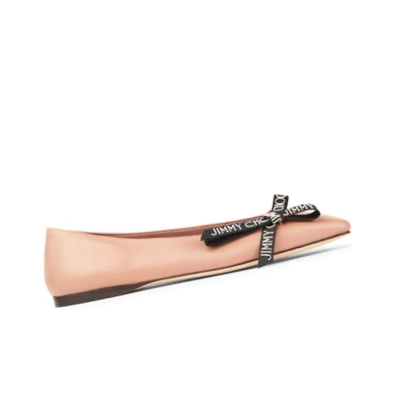 Jimmy Choo Veda Logo-bow Ballerina Shoes-1