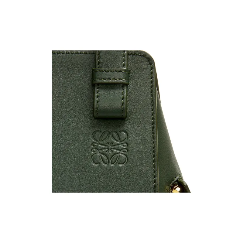 LOEWE Hammock Calfskin Hammock Bag, Shoulder Bag, Crossbody Bag, Handbag Trumpets Women's Dark Green-6