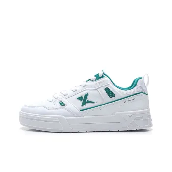 XTEP Street Play Collection Lightweight And Wear resistant Low Top Skateboard Shoes Men's White Green