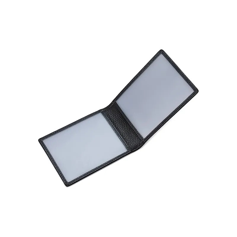 AUGTARLION Cow Leather Document Holder With Card Slot And Card Holder Regular Men's Black-5