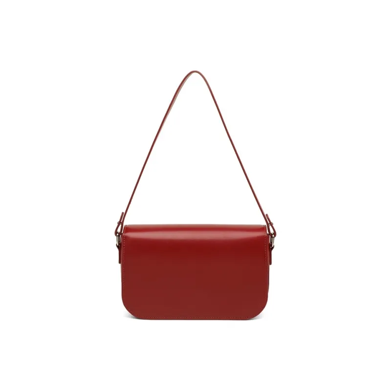 Teenmix Cow Leather Tofu Bag Small Square Bag Underarm Crossbody Bag, Shoulder Bag Regular Women's Brown/Black/Red-29