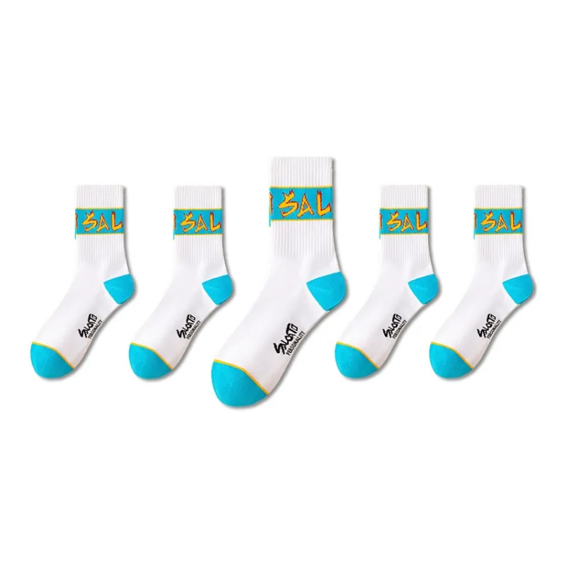 LUOLIAN Mid Calf Socks Unisex 5 Pack-36