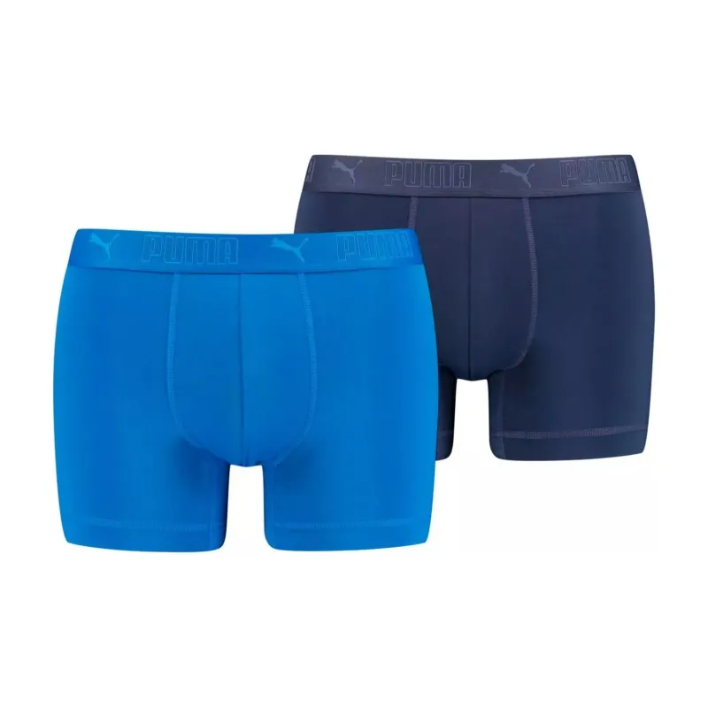 PUMA SPORT MICROFIBER BOXER 2P Underpants Men's 2 Pack Blue+Navy-0