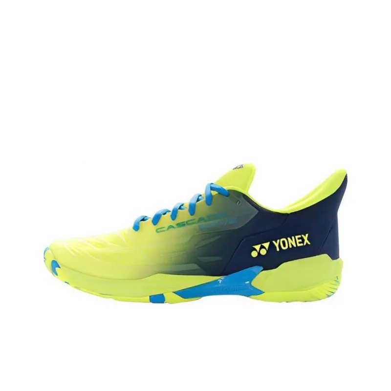 YONEX Cushioned Slip Resistant Low Top Badminton Shoes Unisex Blue Yellow-0