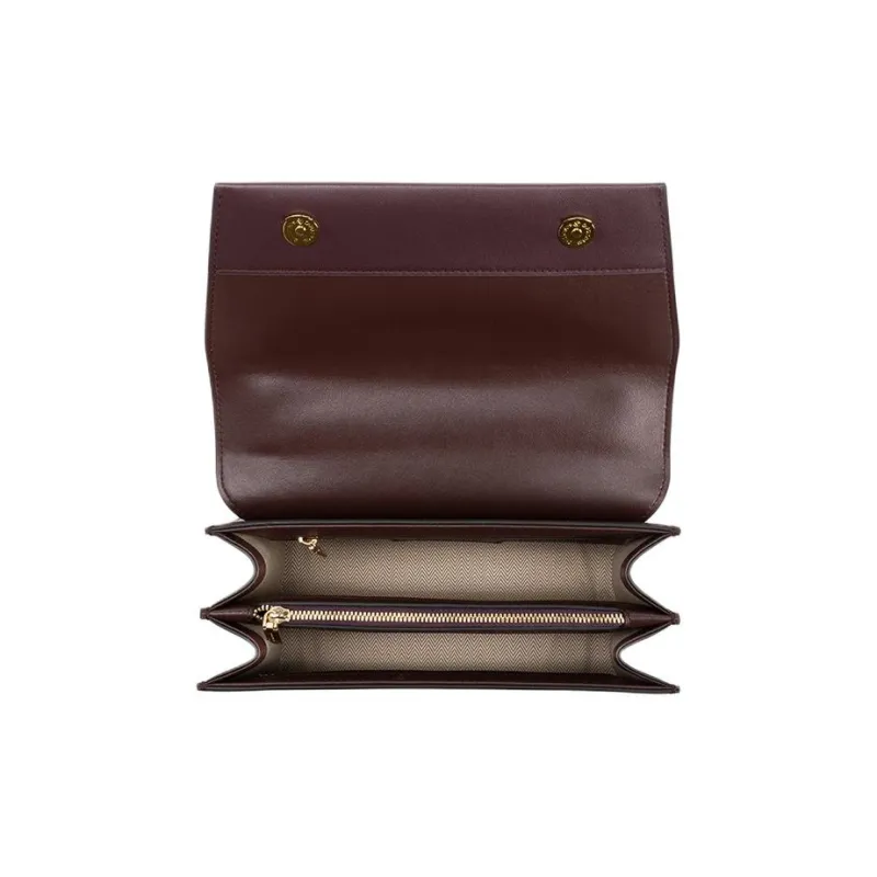 VANESSA HOGAN Cow Leather Shoulder Bag Crossbody Bag Women's Dark Red-3