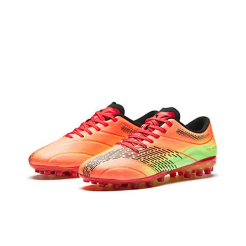 Anta MG Slip Resistant Soccer Shoes Men's Fluorescent Laser Red-1