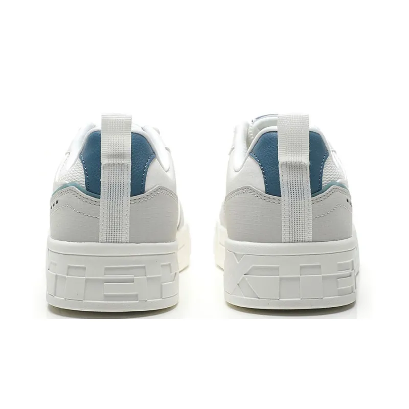 XTEP Street Play Collection Anti-Slip And Wear-Resistant Lightweight Low-Top Skateboard Shoes Men's White Gray Blue-4