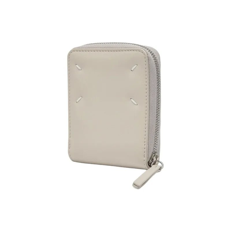 Maison Margiela Soft Calfskin Wallet Small Size Women's White-1
