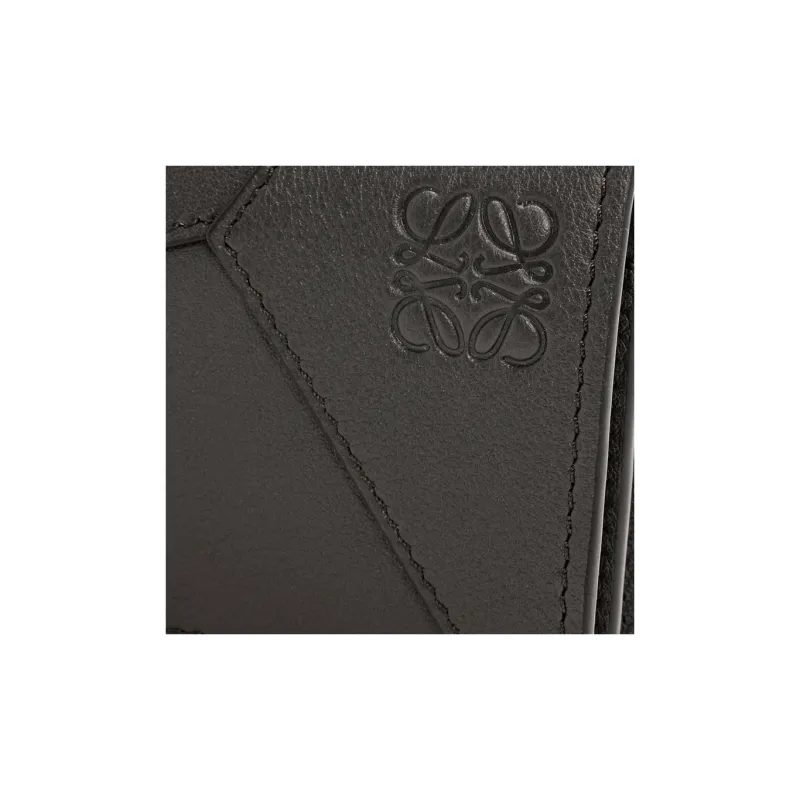 LOEWE Classic Calfskin Business Card Holder Men's Dark Gray-4