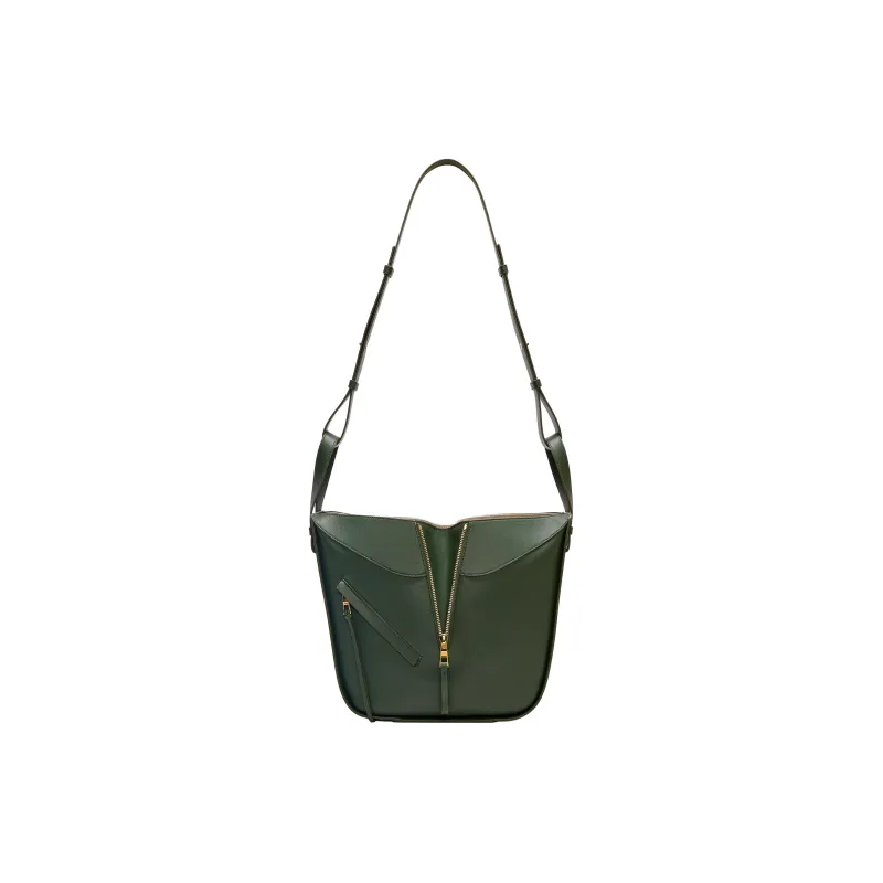 LOEWE Hammock Calfskin Hammock Bag, Shoulder Bag, Crossbody Bag, Handbag Trumpets Women's Dark Green-3
