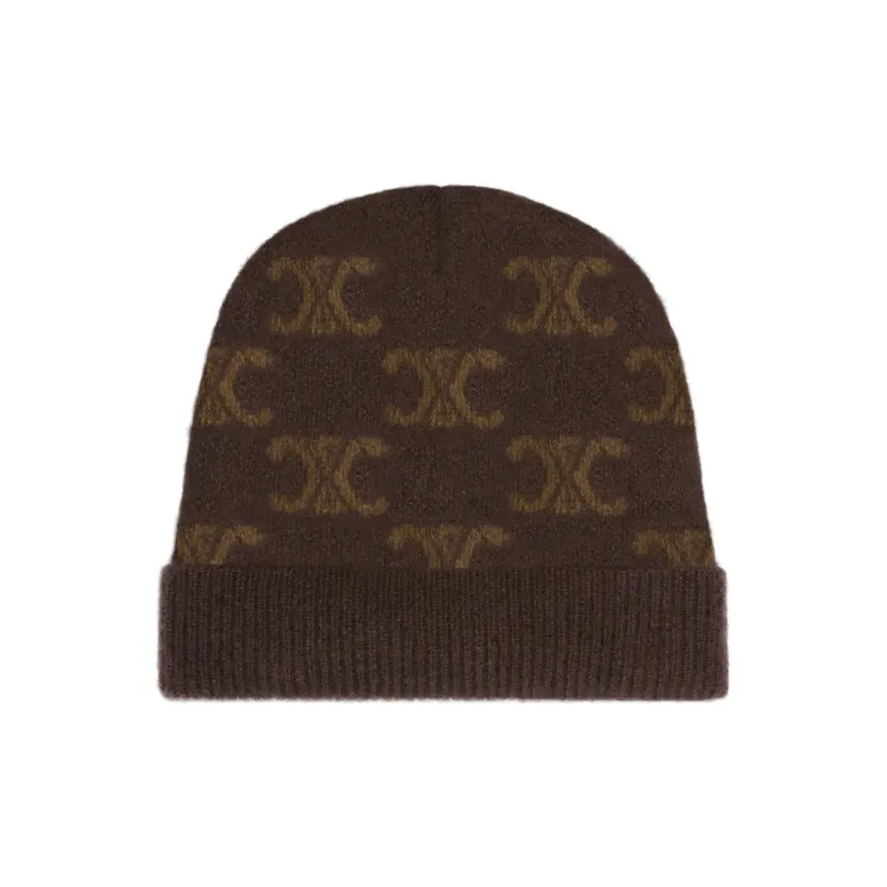CELINE Beanie In Monogram Wool Cashmere And Silk-0