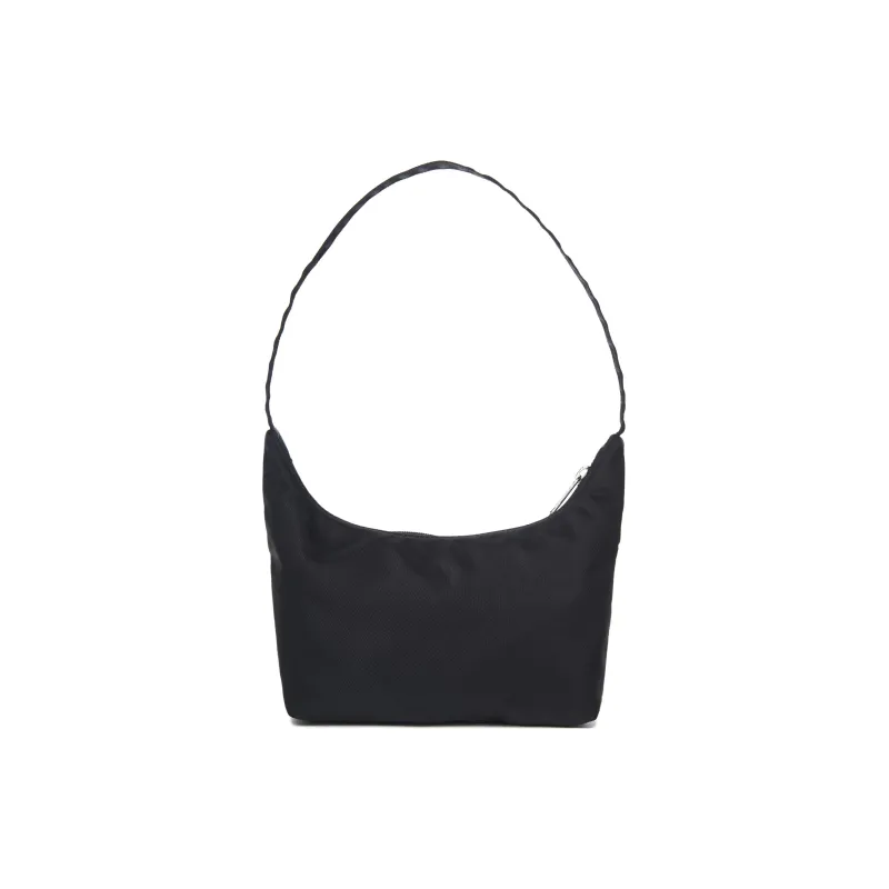 Emis Polyester Hobo Bag, Handbag, Shoulder Bag Unisex Black-2