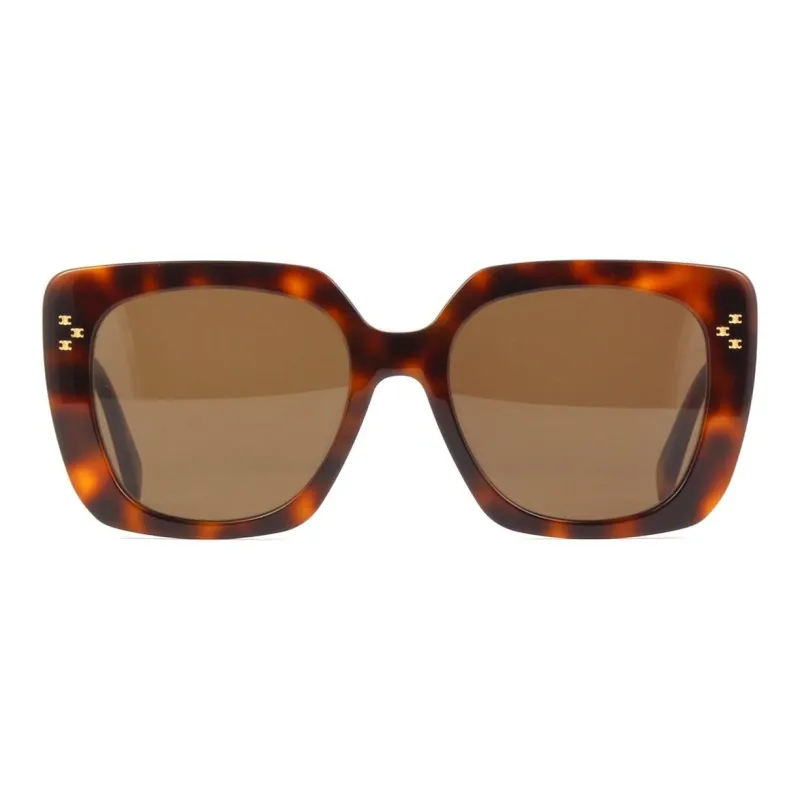 CELINE Square Sunglasses Women's Tortoiseshell-1
