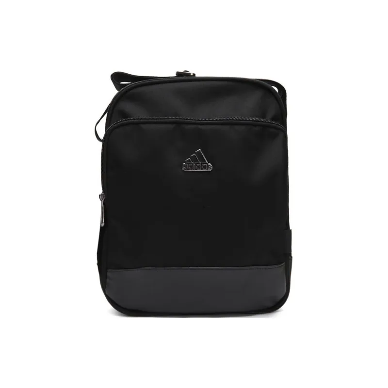 Adidas Polyester Polyurethane Synthetic Leather Crossbody Bag Unisex Black-0