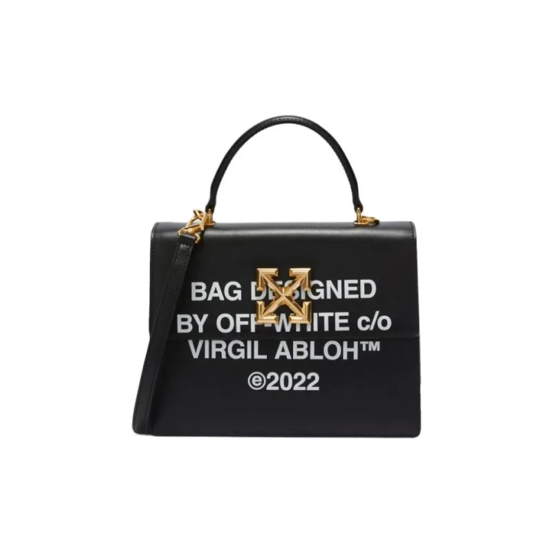OFF WHITE Calfskin Shoulder Bag, Crossbody Bag, Handbag Women's Black-0