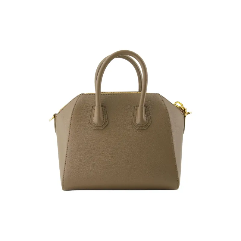 Givenchy Antigona Grain Leather Shoulder Bag, Crossbody Bag, Handbag Women's Taupe-1