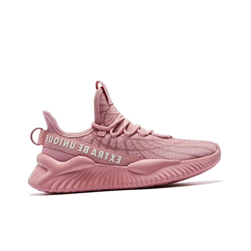 QIAODAN Anti Slip Wear Resistant Low Top Running Shoes Women's Pink-1