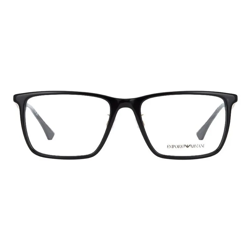 EMPORIO ARMANI Plate And Metal Rectangular Eyeglass Frames Men's Black-1