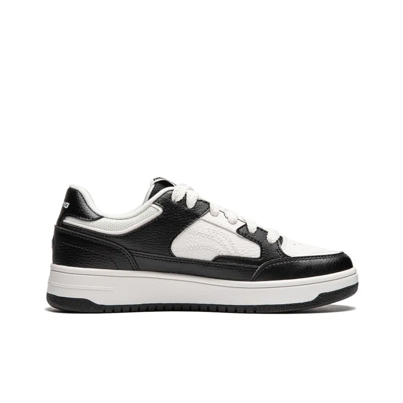 LiNing Tianji Slip Resistant, Abrasion Resistant, Lightweight, Breathable Low Top Skateboard Shoes Women's White Black-1
