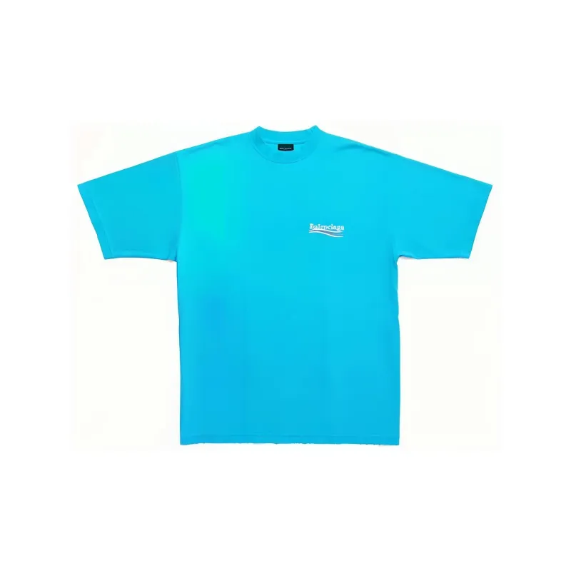Balenciaga SS23 T Shirt Loose Fit Style Men's Blue-6
