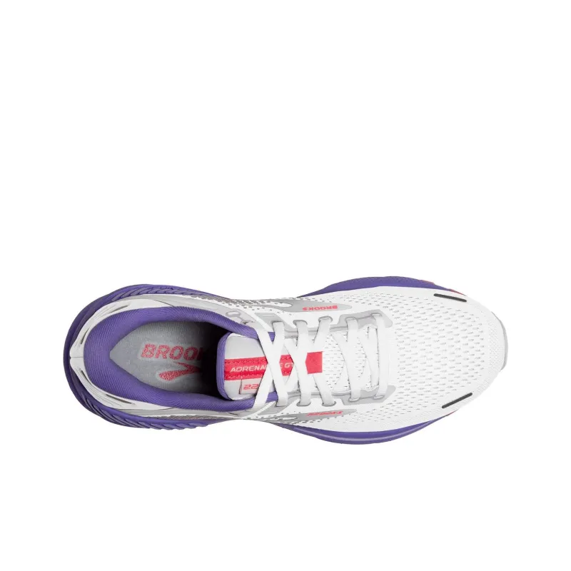 Brooks Adrenaline GTS Slip Resistant Low Top Casual Running Shoes Women's Gray Purple-3