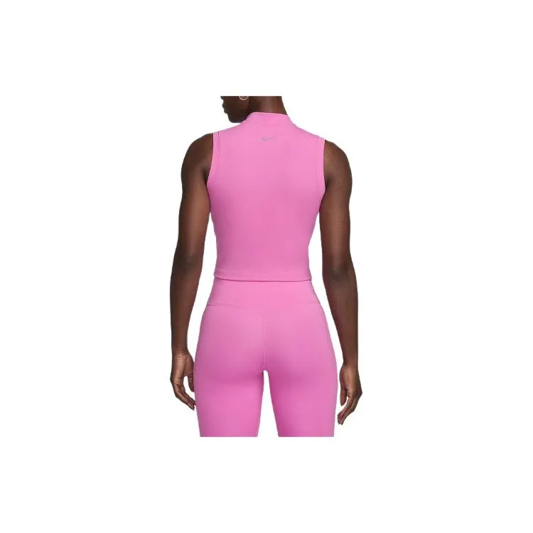 Nike One Fitted Women's Dri FIT Mock Neck Cropped Tank Top-1