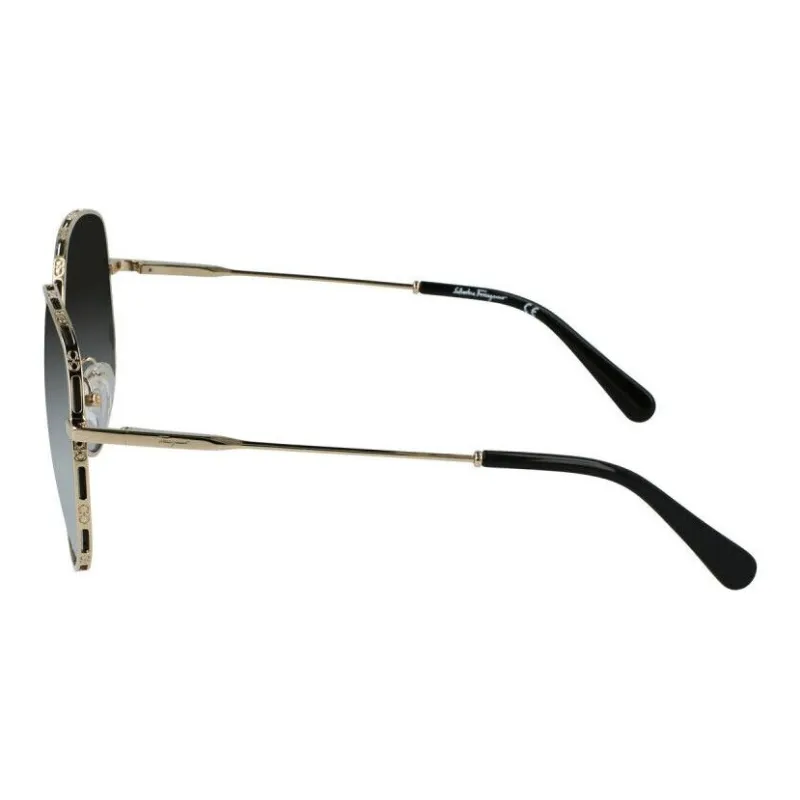 FERRAGAMO Round Sunglasses Men's Gold-2