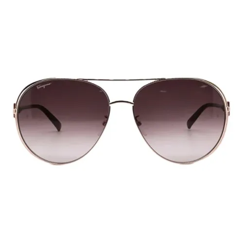 FERRAGAMO Plate And Metal Aviator Sunglasses Women's Gold